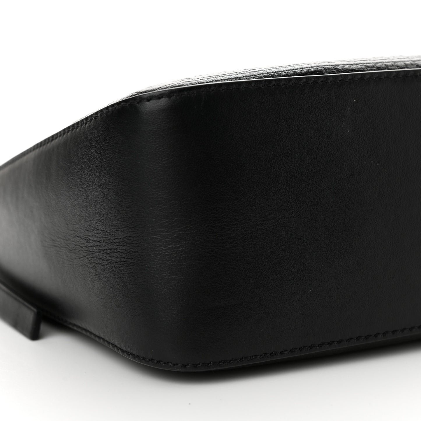 Coated Canvas Logo 4G Embossed Small Moon Cut Out Shoulder Bag Black