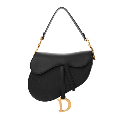 Christian Dior Grained Calfskin Saddle Bag Black 1 of 11