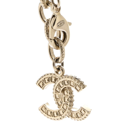 Chanel Graduated Pearl Crystal CC Bracelet Gold 4 of 5