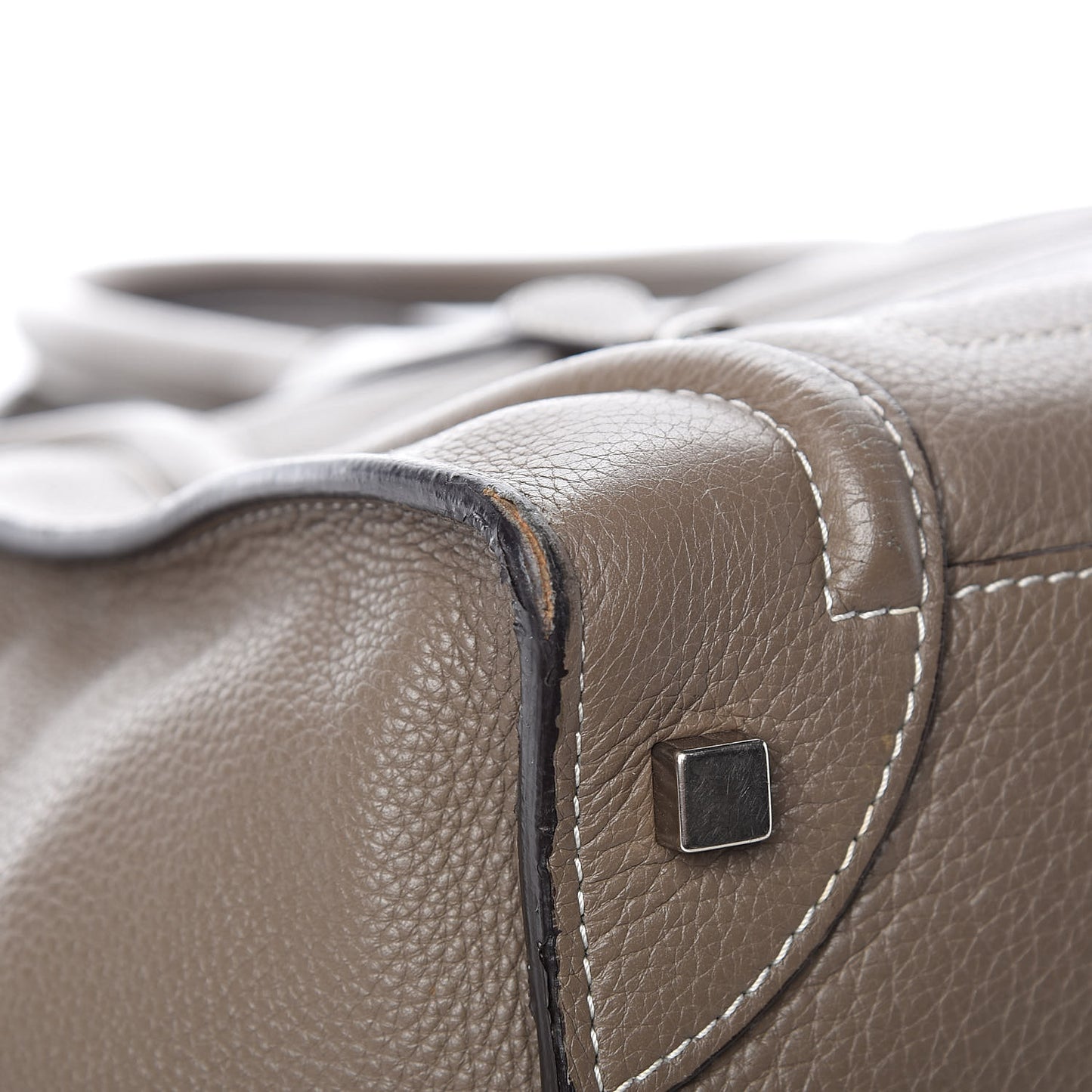 Drummed Calfskin Mini Luggage Souris