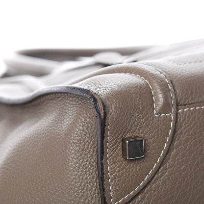 Celine Drummed Calfskin Mini Luggage Souris 8 of 13