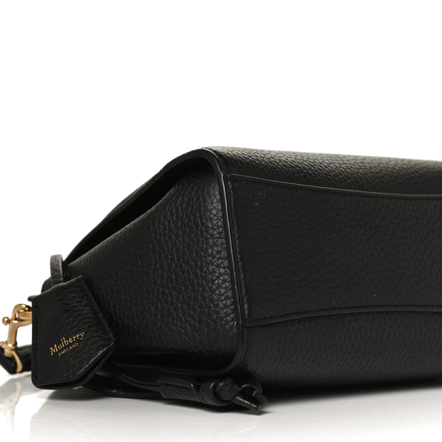 Heavy Grain Small Iris Tote Black