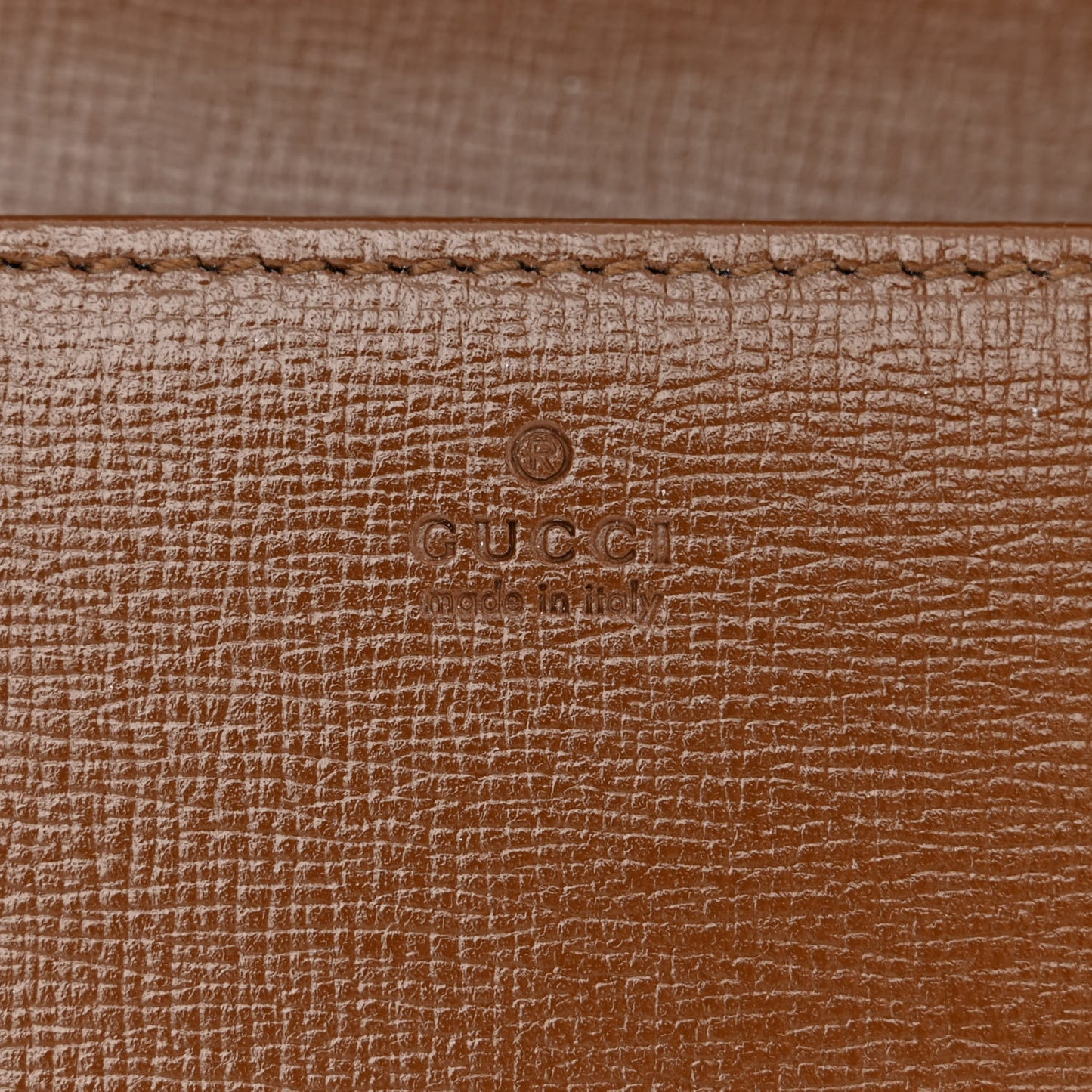 GG Supreme Monogram Azalea Calfskin Horsebit 1955 Wallet On Chain Beige Ebony Brown Sugar