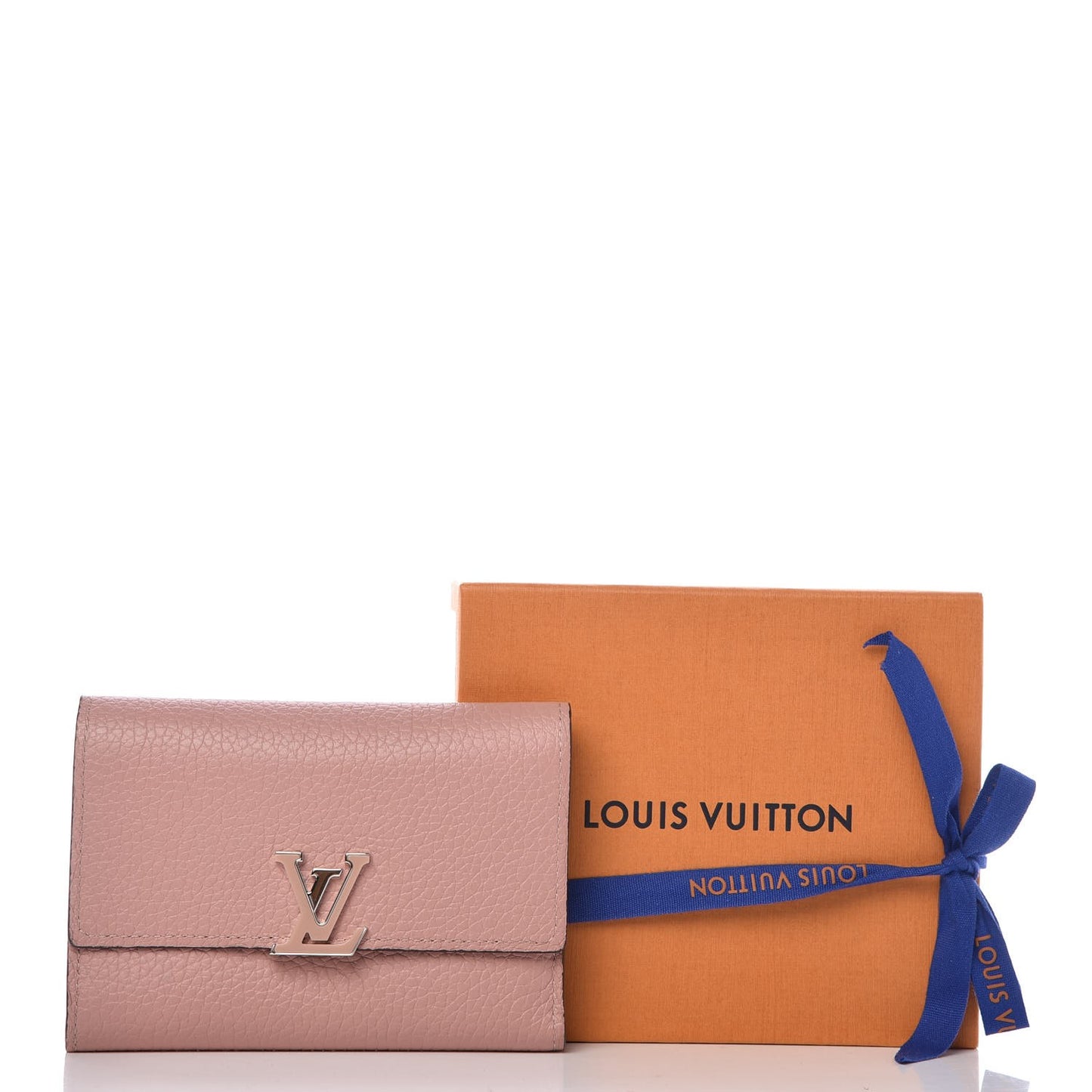 Taurillon Capucines Compact Wallet Magnolia