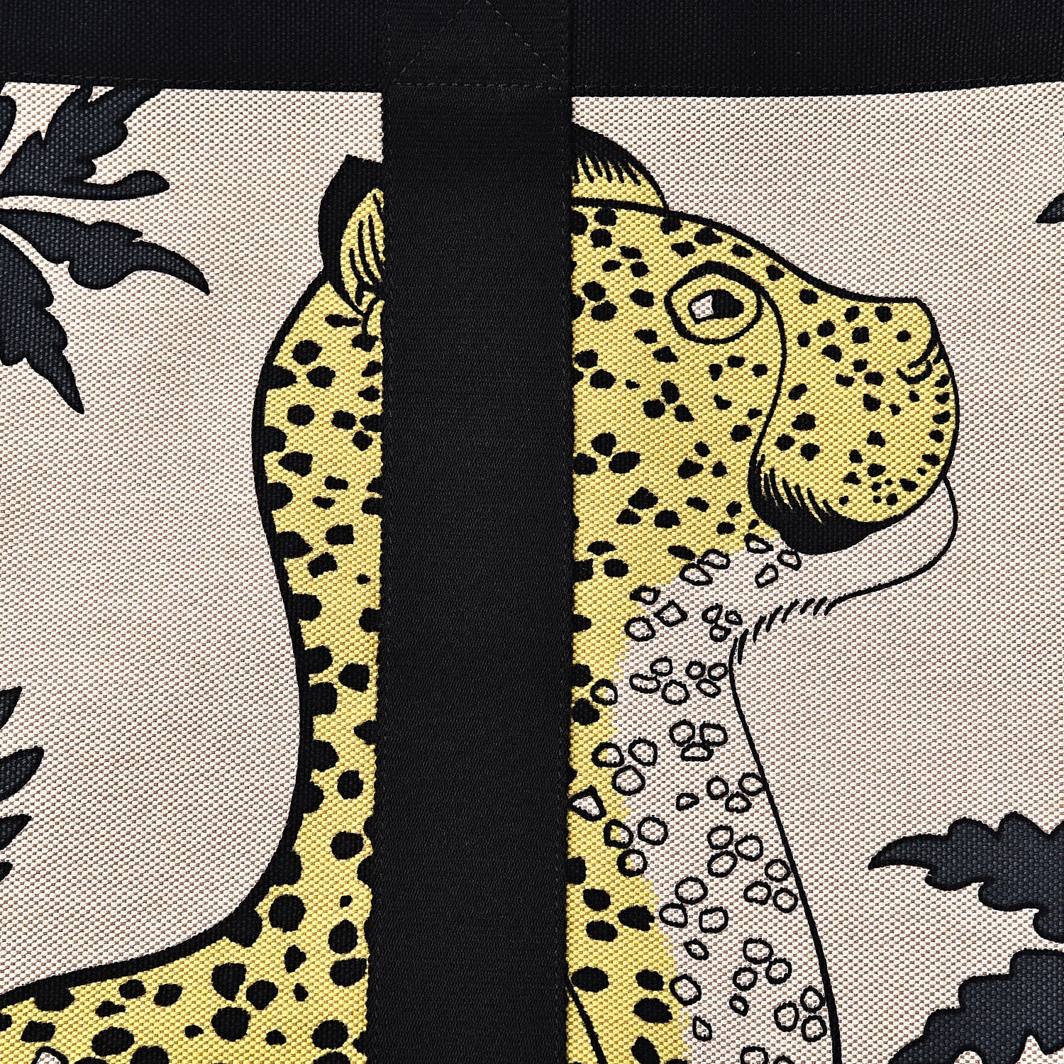 Hermes Cotton Canvas Leopard Beach Bag 11 of 11