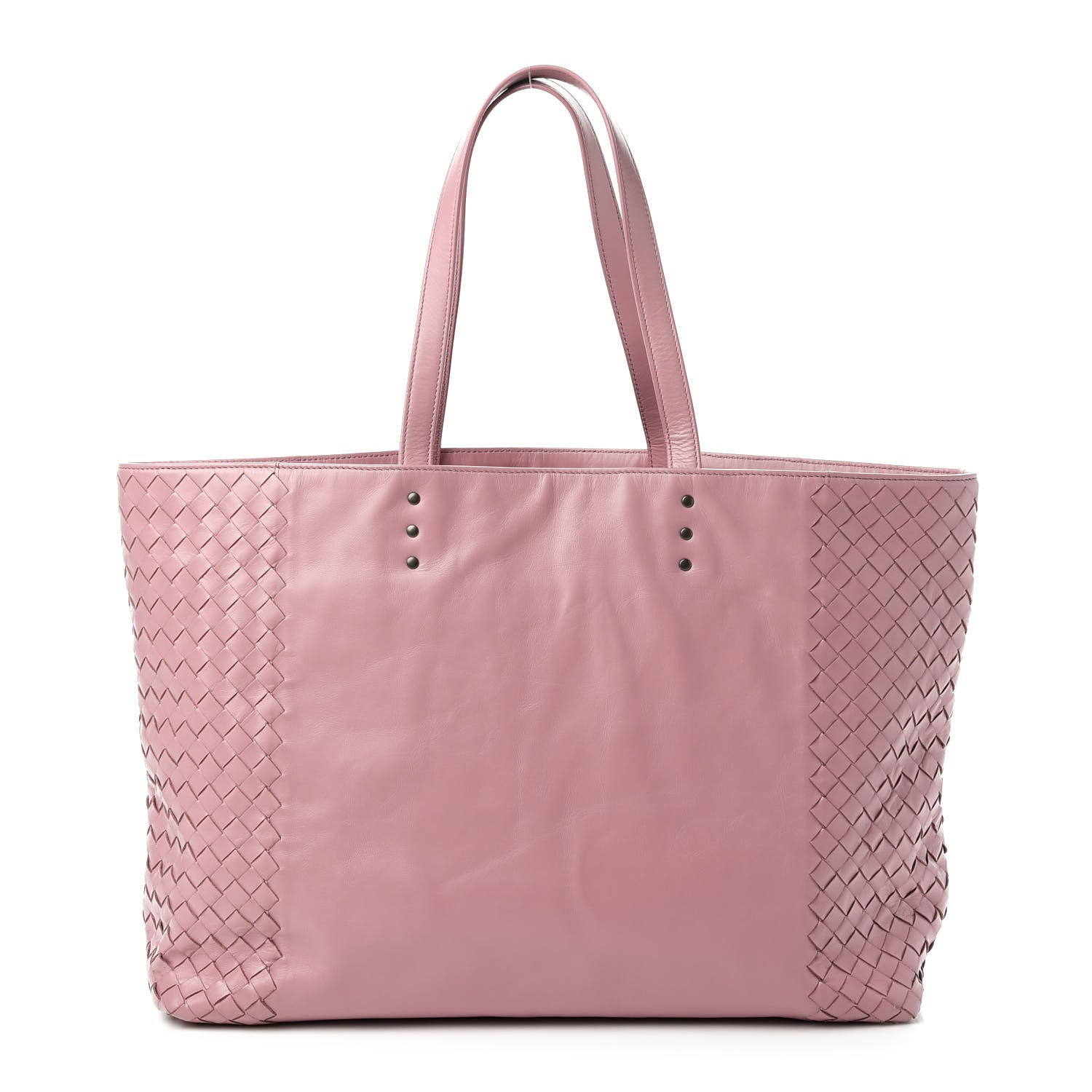 Bottega Veneta Calfskin Leggero Intrecciato Tote Mallow 1 of 10