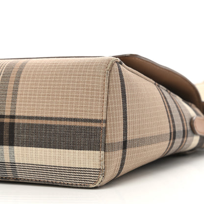 Burberry Calfskin Tartan Note Crossbody Bag Light Fawn 9 of 13