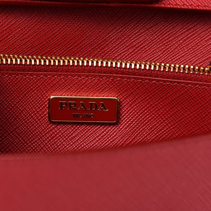 Prada Saffiano Fiocco Bow Flap Wallet Fuoco 7 of 13