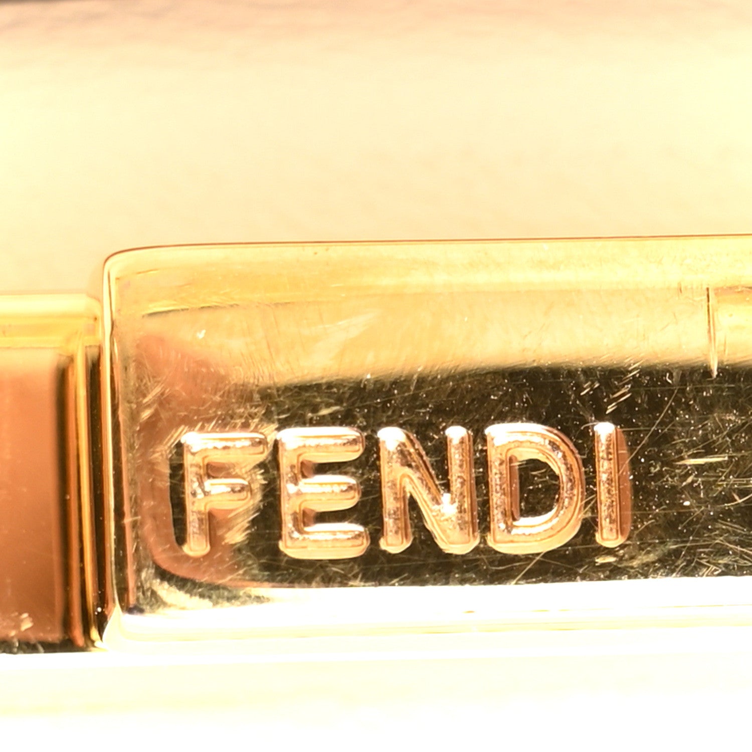 Fendi Vitello Seta Century Small Peekaboo X-Tote Black Brandy 6 of 10