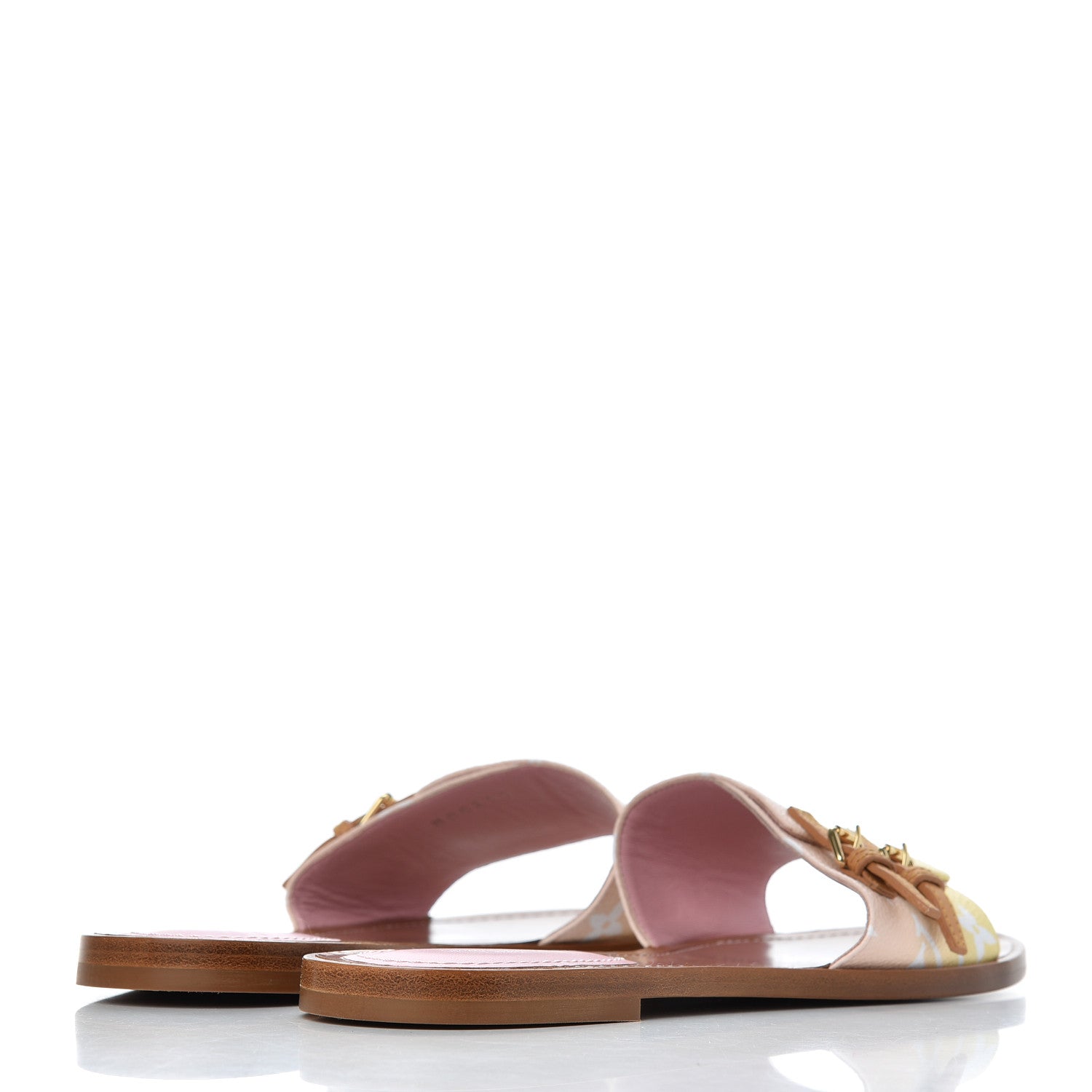 Louis Vuitton Monogram By The Pool Lock It Flat Mule 38 Pink 4 of 15
