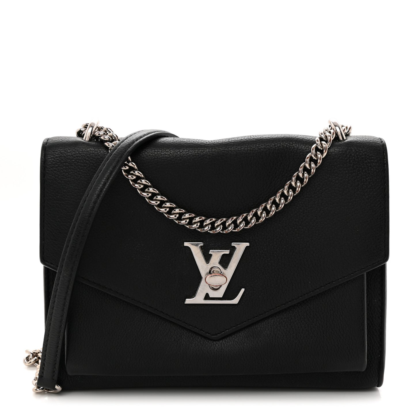 Soft Calfskin My Lockme Chain Bag BB Black