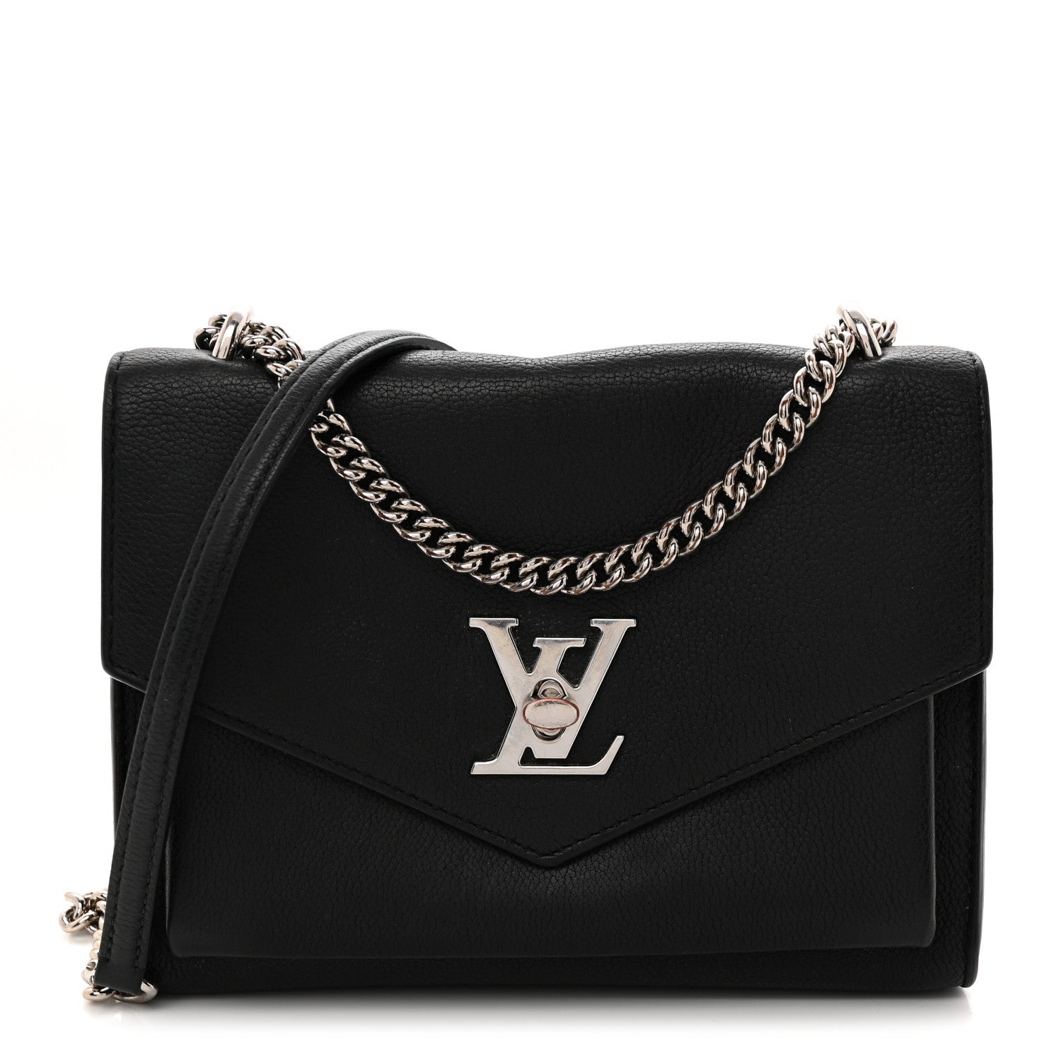 Louis Vuitton Soft Calfskin My Lockme Chain Bag BB Black 2 of 25