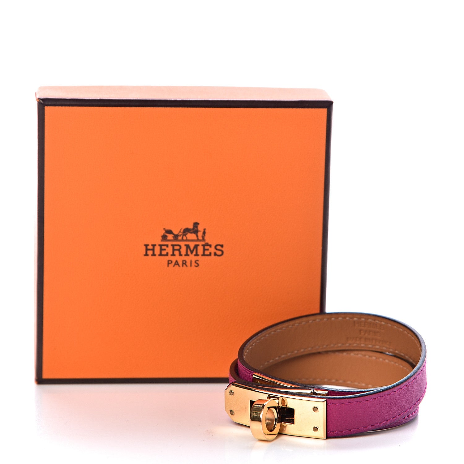 Hermes Swift Kelly Double Tour Bracelet T3 Rose Pourpre 5 of 5