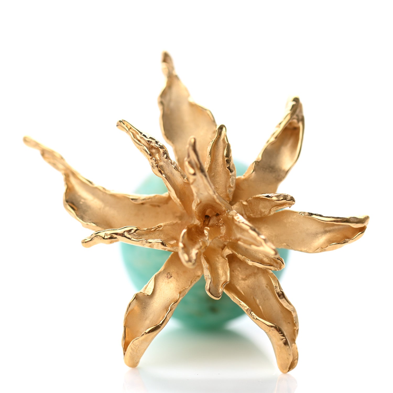 Christian Dior Pearl Tribal Flower Earring Turquoise 5 of 5