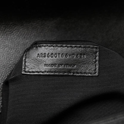 Saint Laurent Grain De Poudre Textured Mixed Matelasse Large Triquilt Monogram Satchel Black 8 of 12