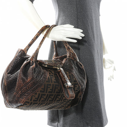 Fendi Zucca Nappa Nuvolata Vitello Tortuga Spy Tobacco Moro 2 of 12