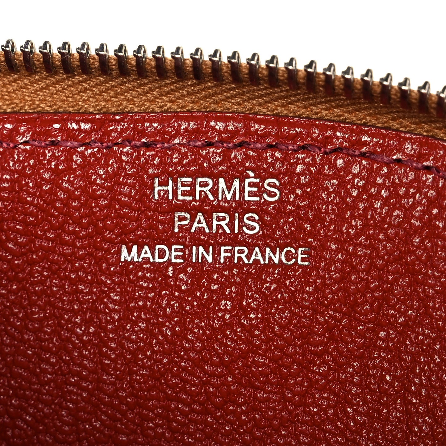 Chevre Mysore Paddock Change Purse Brique Bleu Brume
