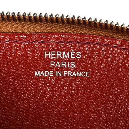 Hermes Chevre Mysore Paddock Change Purse Brique Bleu Brume 6 of 7