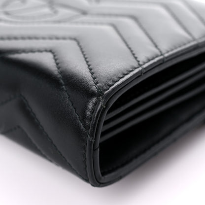 Gucci Calfskin Matelasse GG Marmont Chain Wallet Black 11 of 18