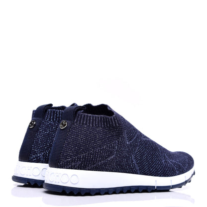 Jimmy Choo Lurex Knit Norway Sneakers 36.5 Navy 4 of 8