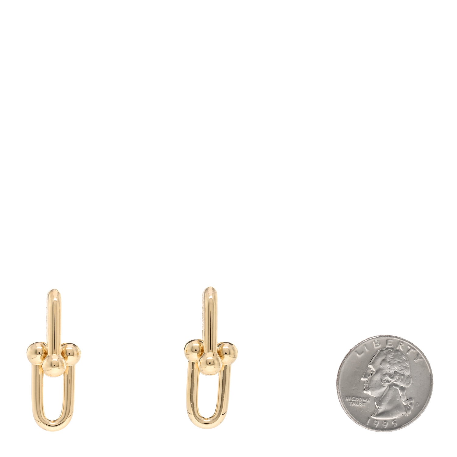 Tiffany 18K Yellow Gold Large HardWear Link Earrings 2 of 4