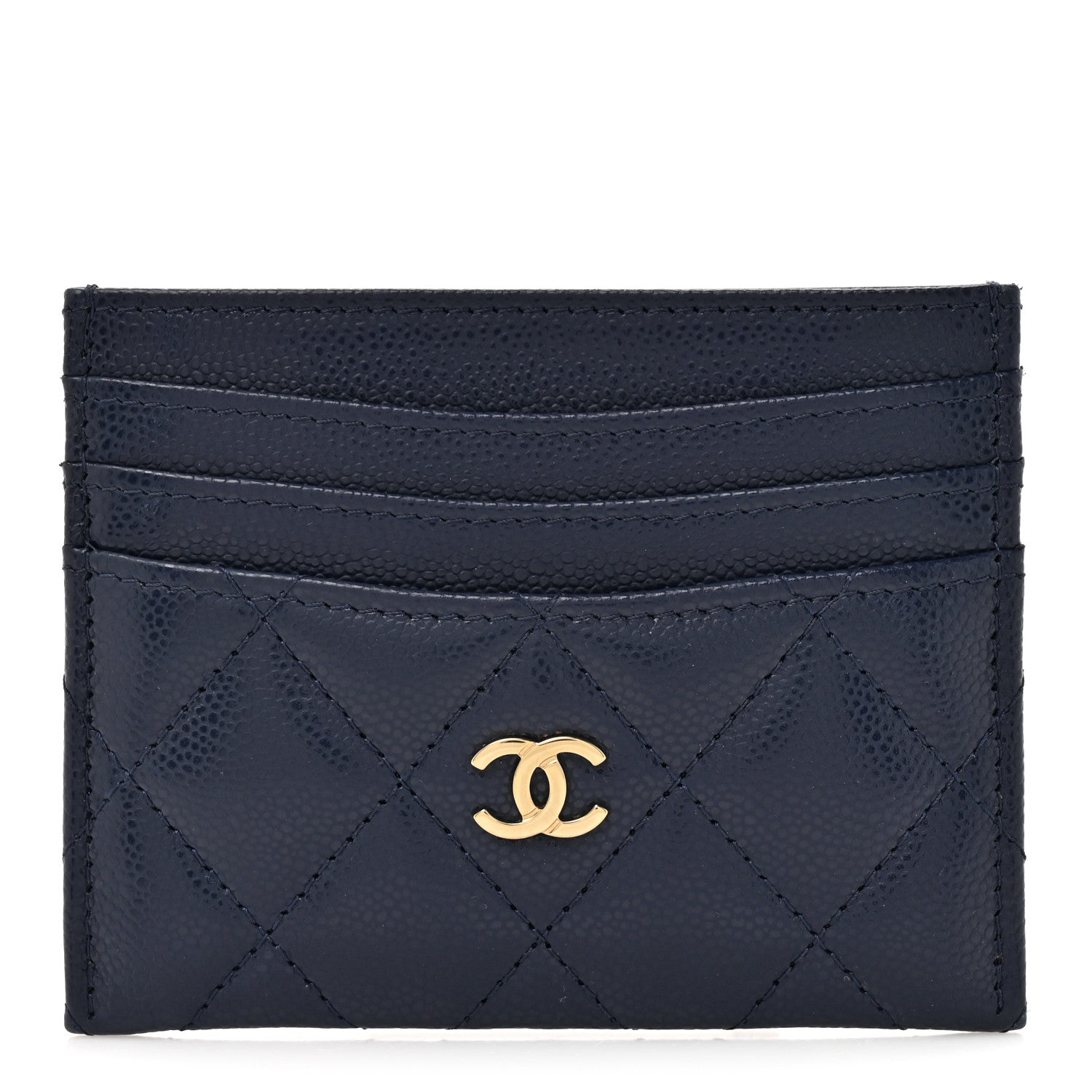 Chanel Caviar Quilted Multi Card Holder Navy 1 of 20