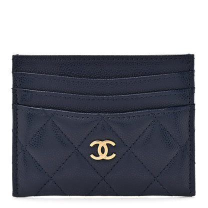 Chanel Caviar Quilted Multi Card Holder Navy 1 of 20