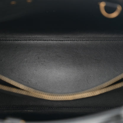 Saint Laurent Calfskin Crocodile Embossed Small Sac de Jour Black 5 of 13