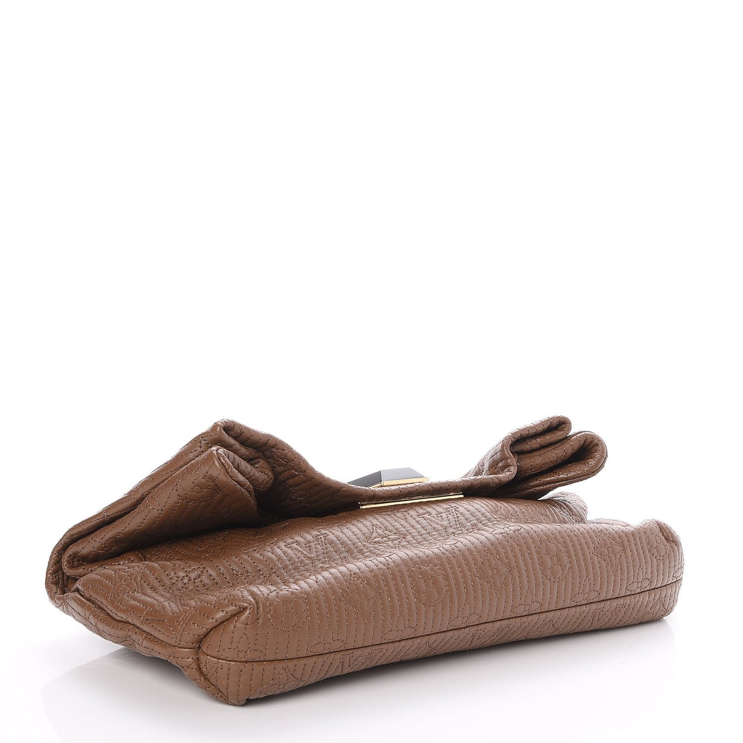 Calfskin Quilted Monogram Altair Clutch Beige