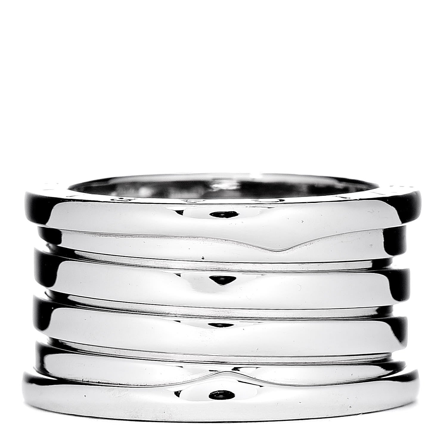 Bulgari 18K White Gold B.Zero1 5 Band Ring 56 7.5 1 of 4