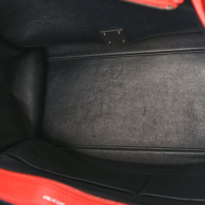 Celine Drummed Calfskin Medium Trapeze Orange 5 of 13