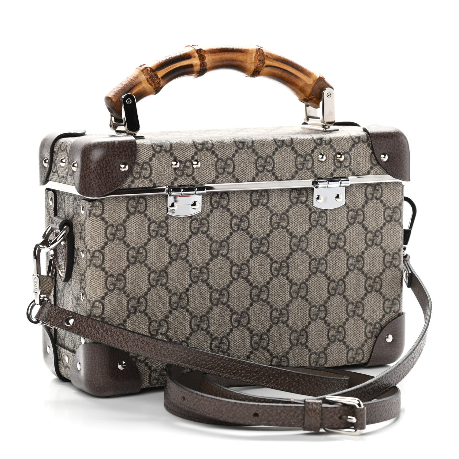 Gucci GG Supreme Monogram Globe-Trotter Beauty Case Brown 3 of 13