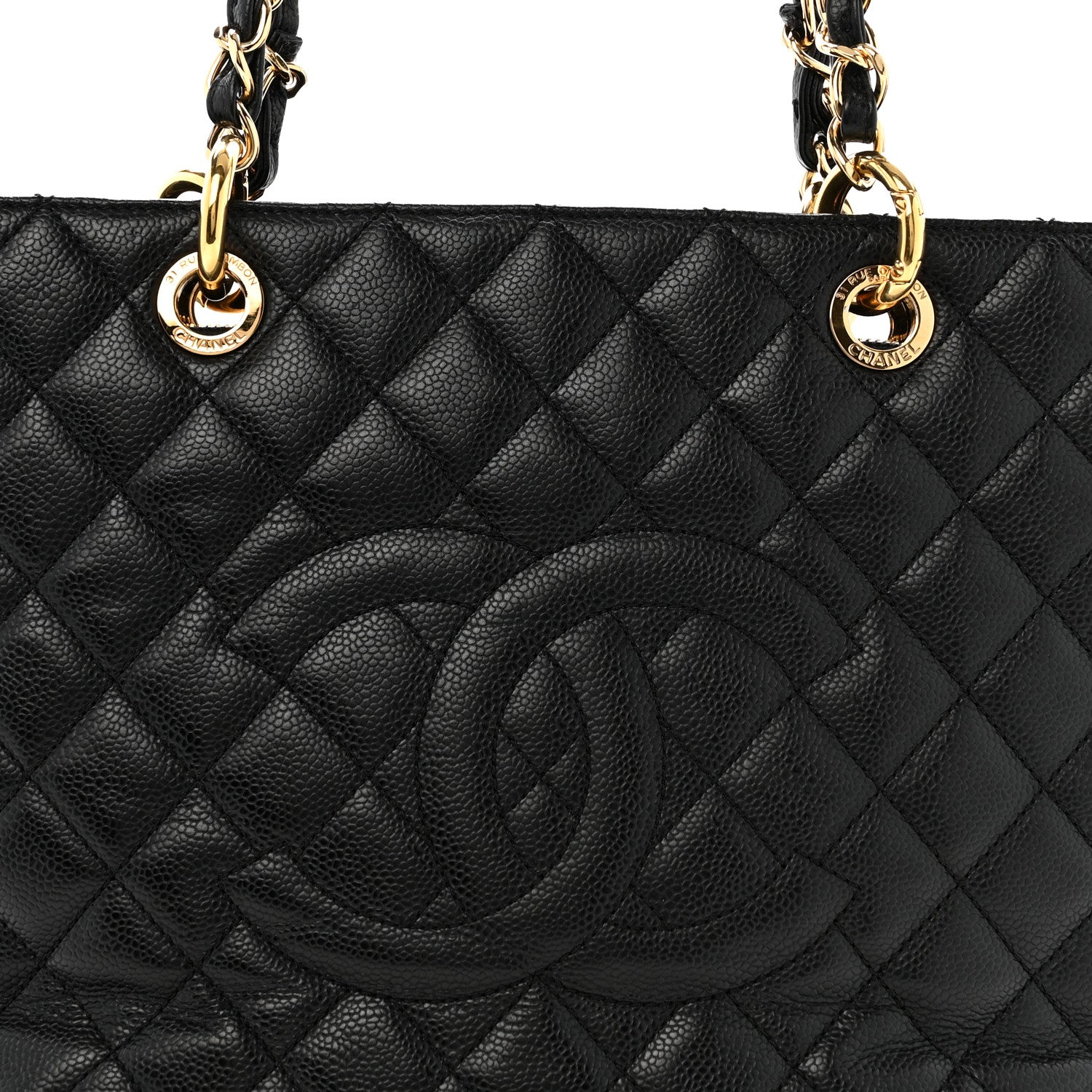 Chanel Caviar Quilted Grand Shopping Tote GST Black 9 of 14
