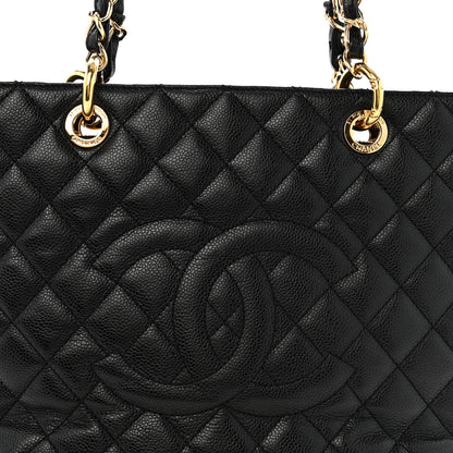 Chanel Caviar Quilted Grand Shopping Tote GST Black 9 of 14