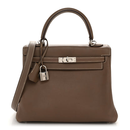 Hermes Swift Kelly Retourne 25 Etoupe 1 of 14