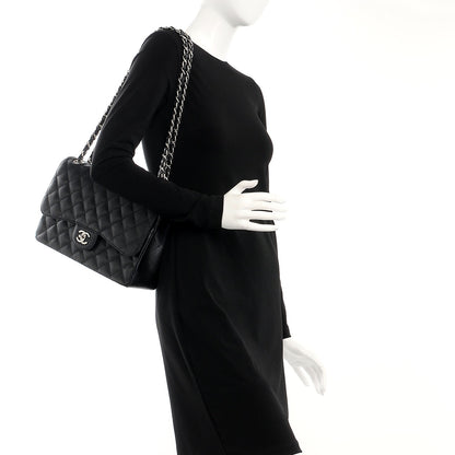 Chanel Caviar Quilted Jumbo Double Flap Black 2 of 7