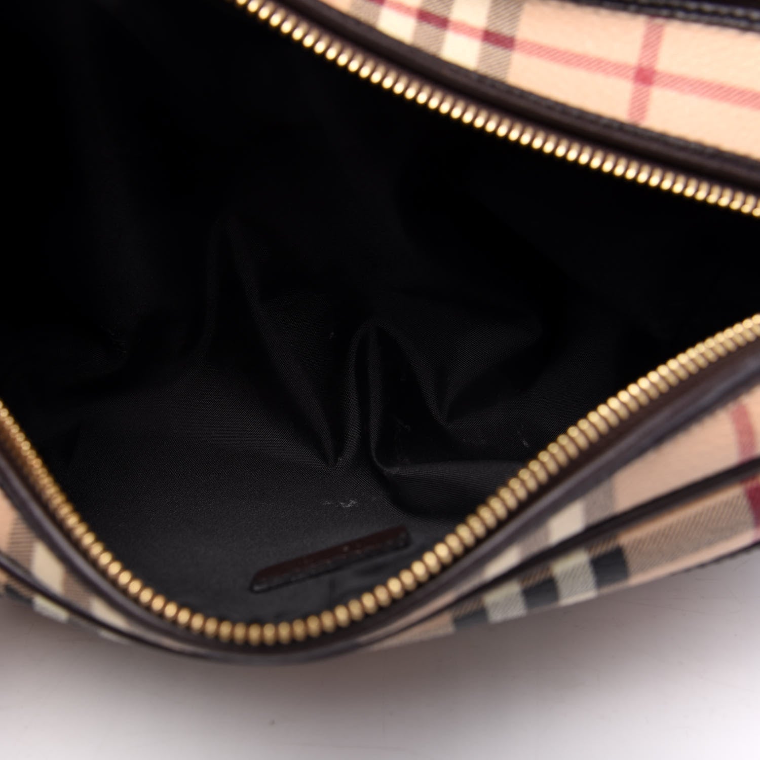 Burberry Haymarket Check Cosmetic Bag Chocolate 6 of 12