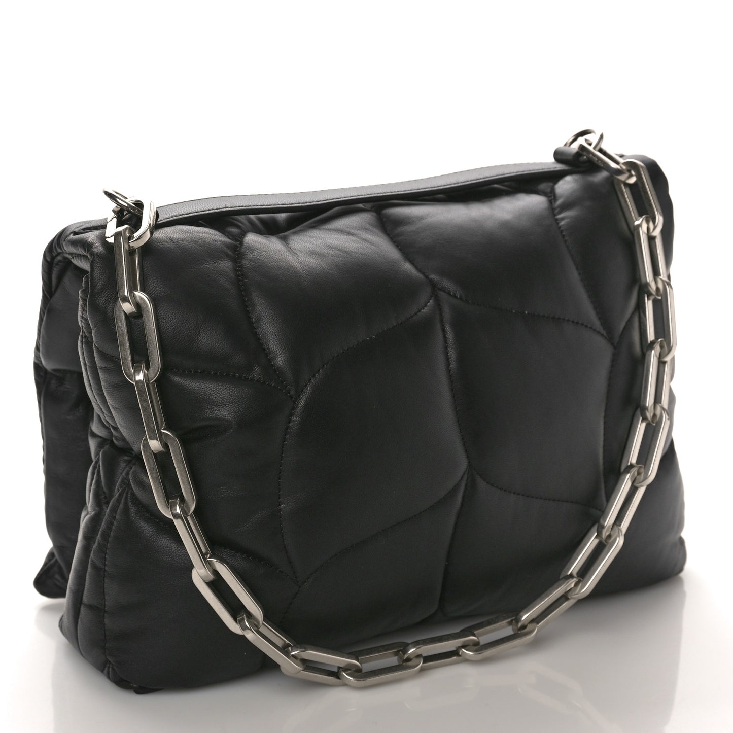 Nappa Pillow Quilted Softie Bag Black