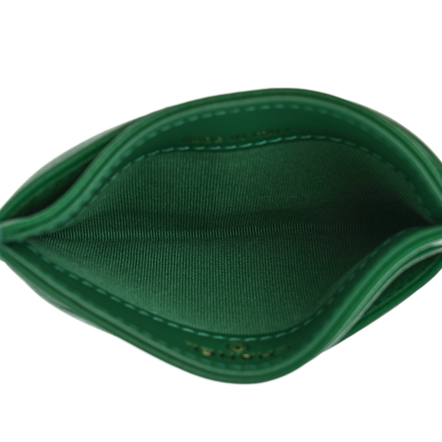 Lambskin Quilted Chanel 19 Card Holder Green