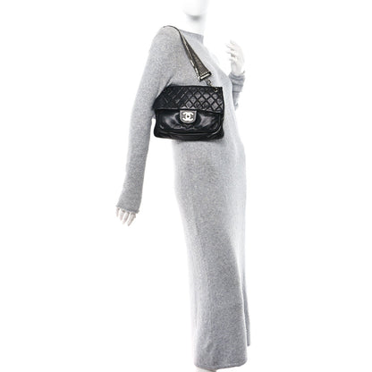 Chanel Lambskin Quilted Chain Mail Shoulder Bag Black 2 of 15
