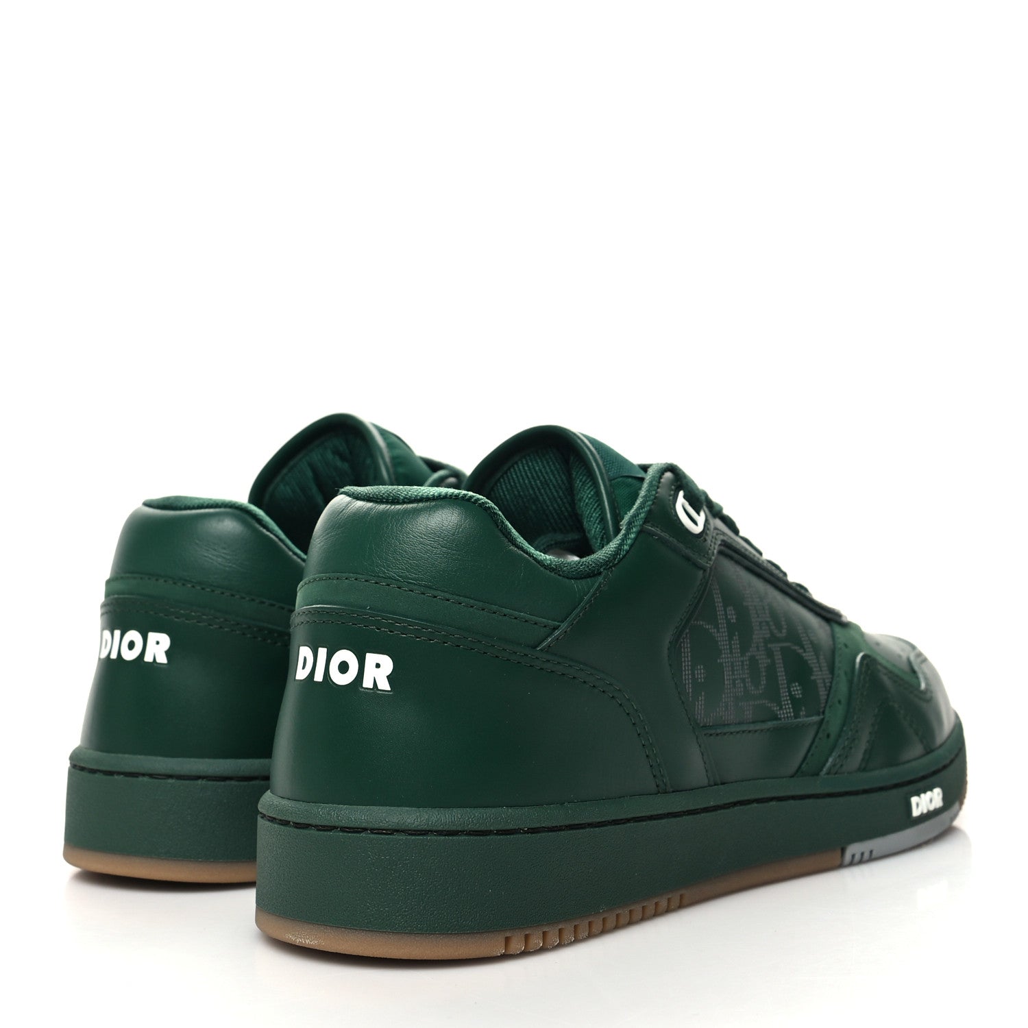 Christian Dior Smooth Calfskin Oblique Galaxy Mens B27 Low Top Sneakers 42 Green Beige 4 of 9