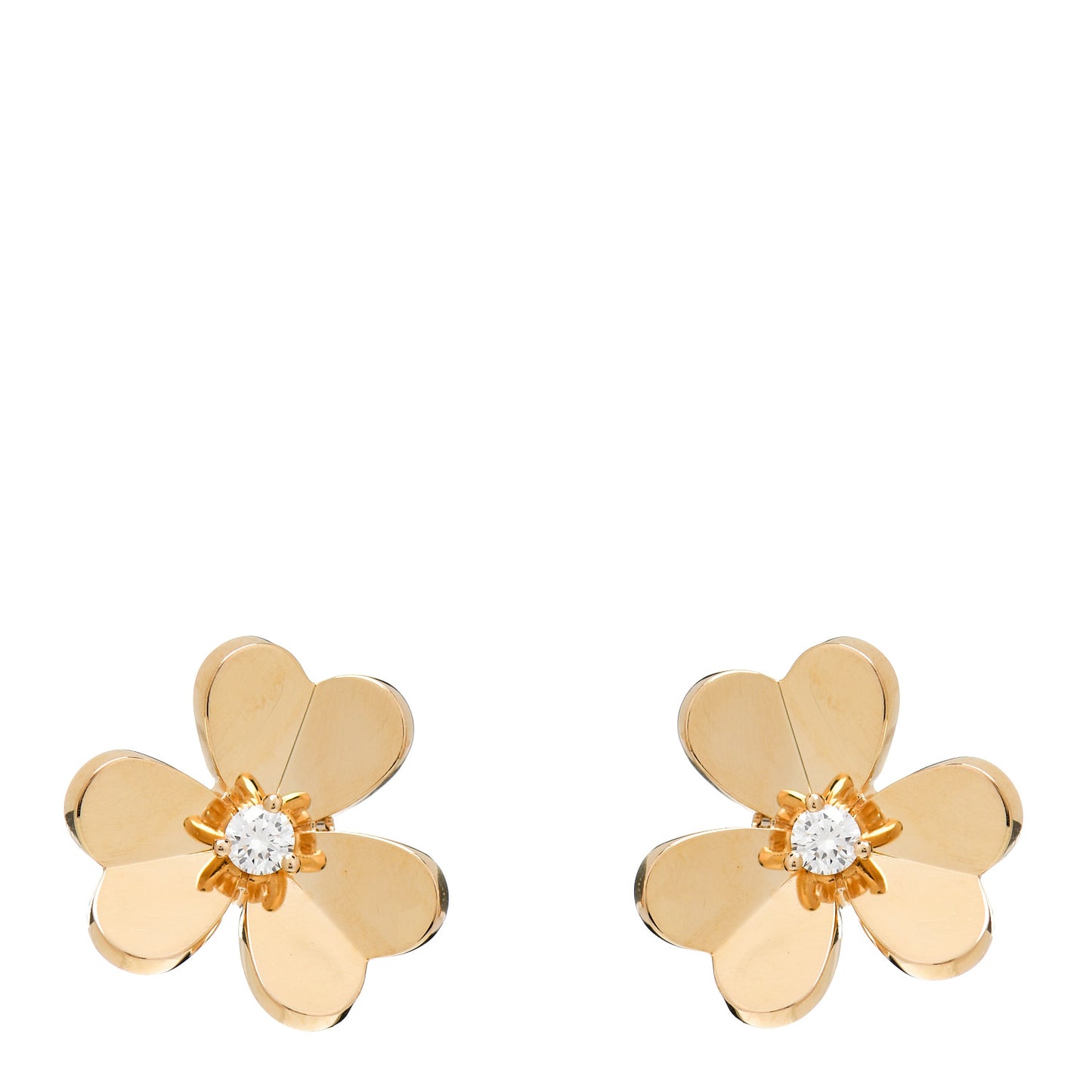 18K Yellow Gold Diamond Small Frivole Earrings