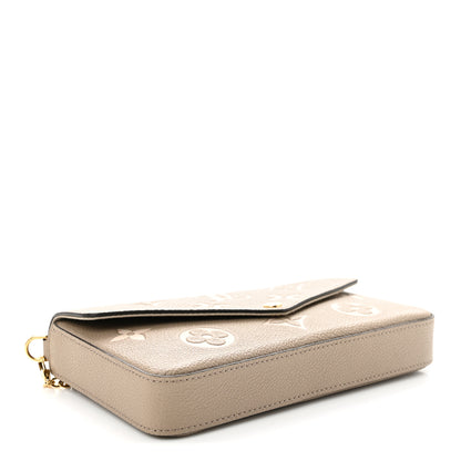 Louis Vuitton Empreinte Monogram Giant Felicie Pochette Tourterelle Creme 5 of 10