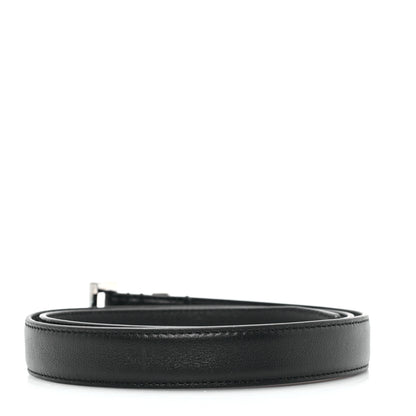 Saint Laurent Calfskin Monogram Narrow Square Buckle Belt 75 30 Black 2 of 5
