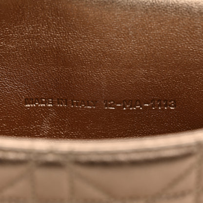 Christian Dior Metallic Lambskin Cannage Wallet on Chain Gold 7 of 10