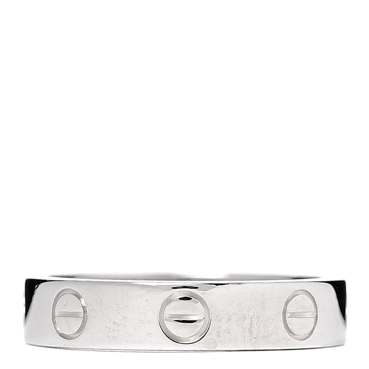 18K White Gold Diamond 4mm LOVE Wedding Band Ring 50 5.25