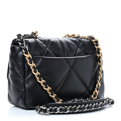 Chanel Goatskin Quilted Medium Chanel 19 Flap Black 3 of 9