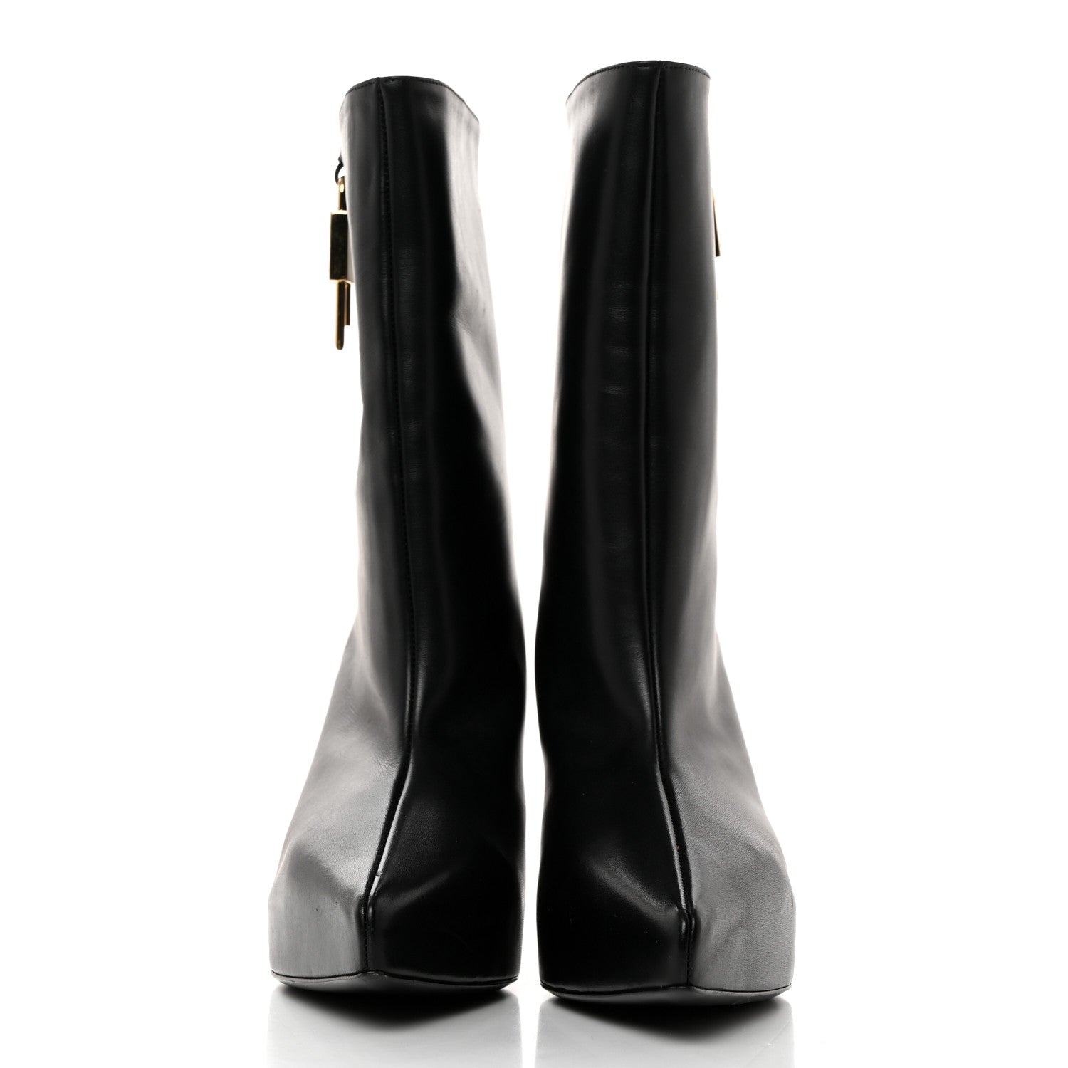 Givenchy Calfskin G Lock 80mm Wedge Low Boots 36.5 Black 2 of 8