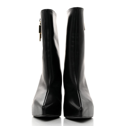 Givenchy Calfskin G Lock 80mm Wedge Low Boots 36.5 Black 2 of 8