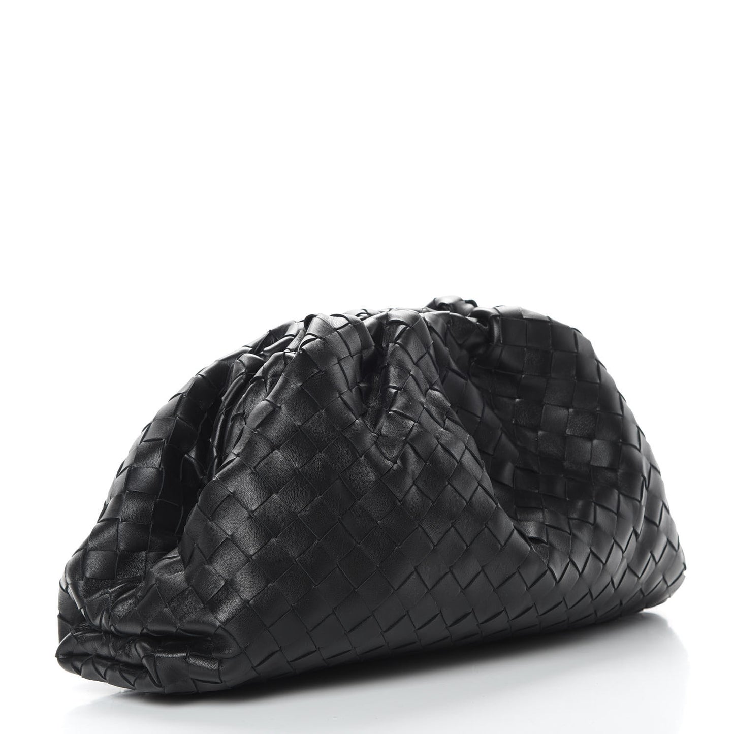 Nappa Maxi Intreccio The Pouch Oversized Clutch Black